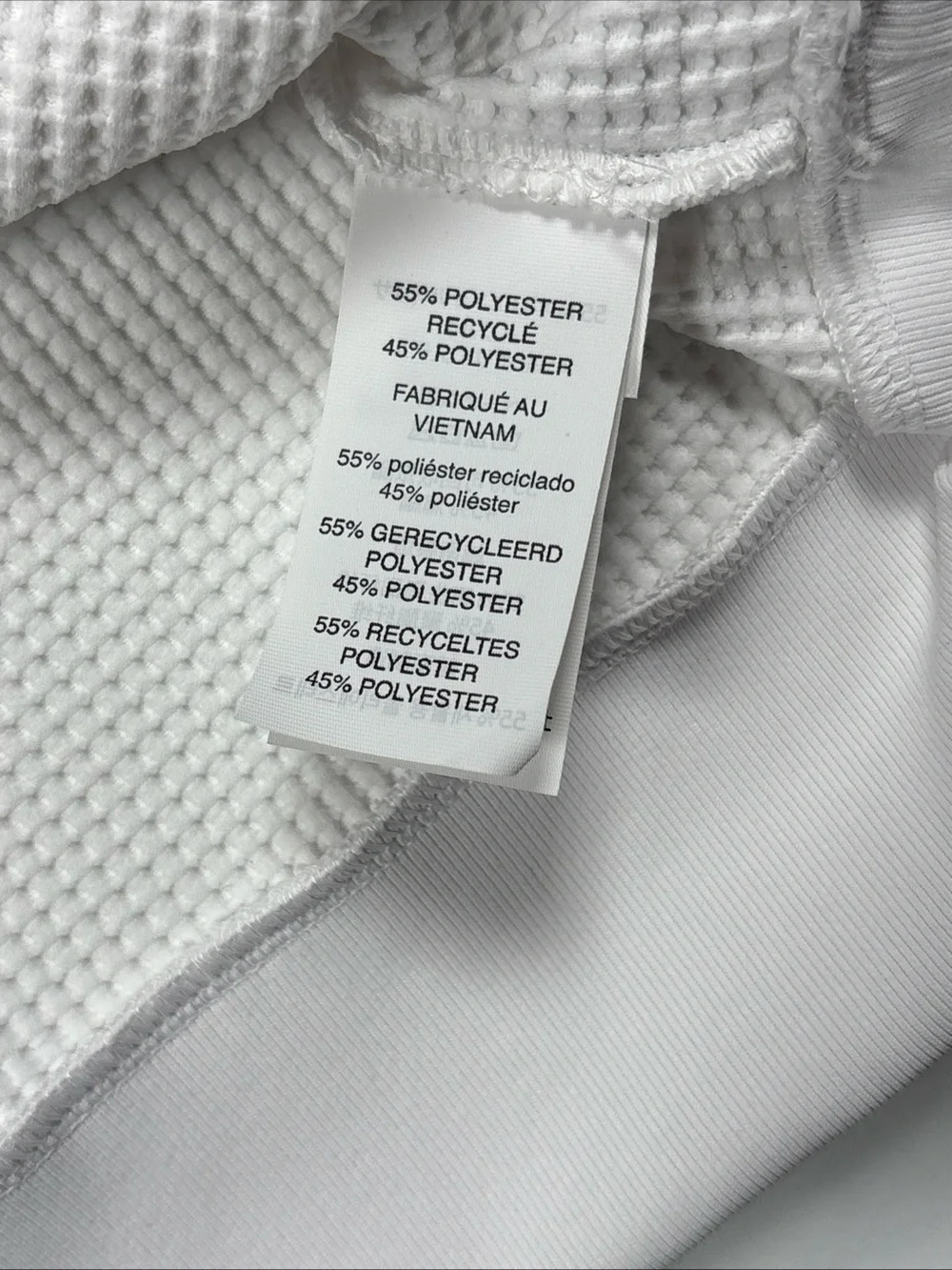 Vuori Tech Waffle Men's Crewneck Sweater - White